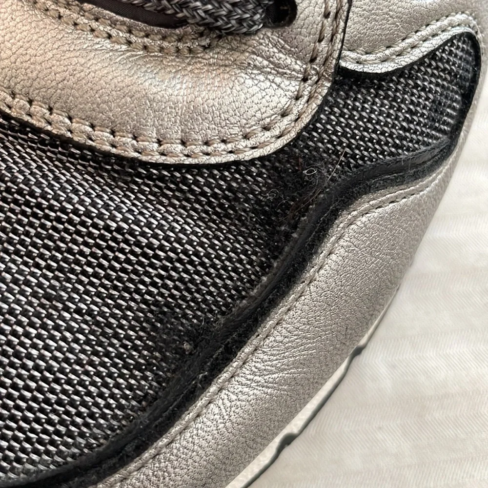 Voile Blanche leather nylon textile‎ sneakers black silver Size 37 US 7 - Picture 12 of 16